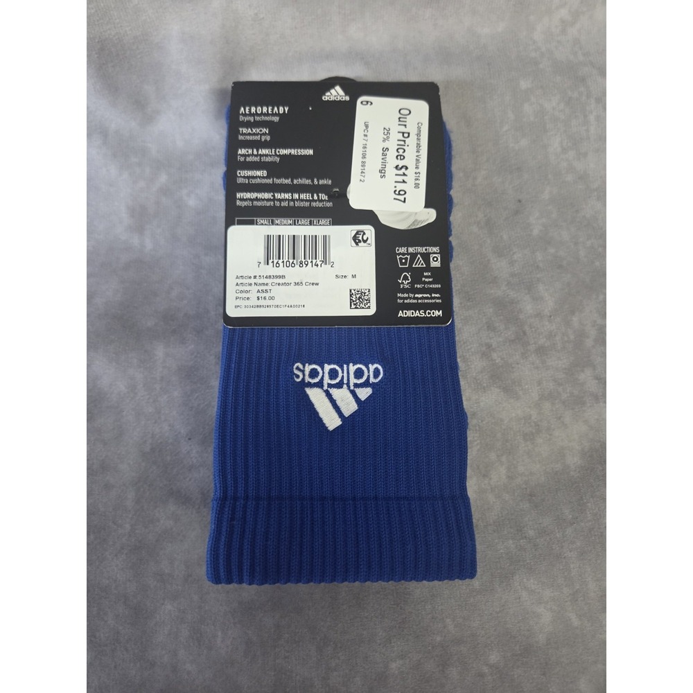 Adidas Basketball‎ Socks Creator 365 MEN -Medium BLUE - Picture 2 of 2
